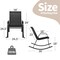 Costway 2 PCS Patio Rocking Chair Heavy-Duty Metal Rocker Outdoor Anti-Slip Black
